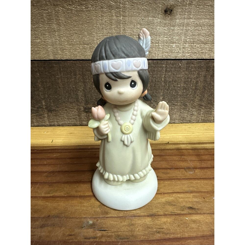 Precious Moments "Bless-Um You" Native American Girl Figurine #5273355